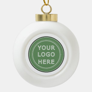 Sleek, contemporary, polished,& customizable. ceramic ball christmas ornament