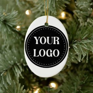 Sleek, contemporary, polished,& customizable ceramic ornament