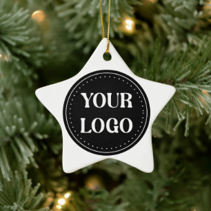 Sleek, contemporary, polished,& customizable ceramic ornament