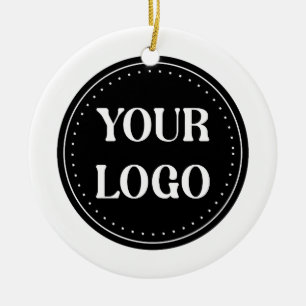 Sleek, contemporary, polished,& customizable ceramic ornament