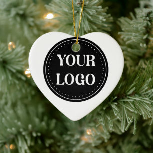 Sleek, contemporary, polished,& customizable ceramic ornament