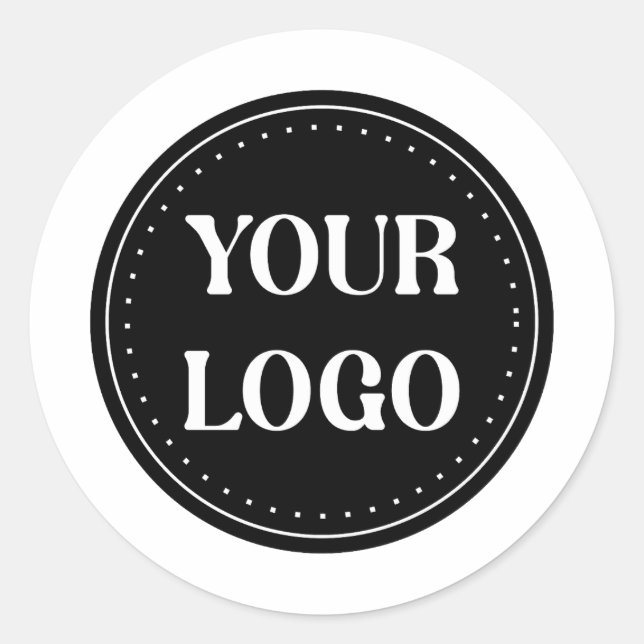 Sleek, contemporary, polished,& customizable classic round sticker (Front)