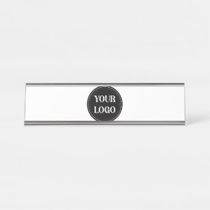 Sleek, contemporary, polished,& customizable desk name plate