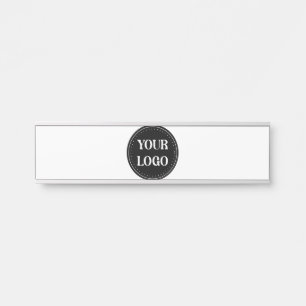 Sleek, contemporary, polished,& customizable door sign