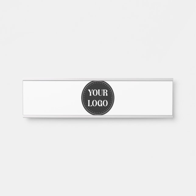 Sleek, contemporary, polished,& customizable door sign (Front)