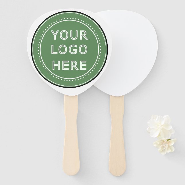 Sleek, contemporary, polished,& customizable. hand fan (Front and Back)
