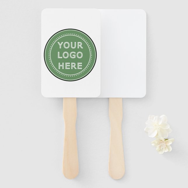 Sleek, contemporary, polished,& customizable. hand fan (Front and Back)