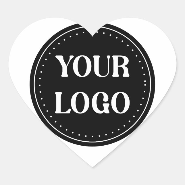 Sleek, contemporary, polished,& customizable heart sticker (Front)