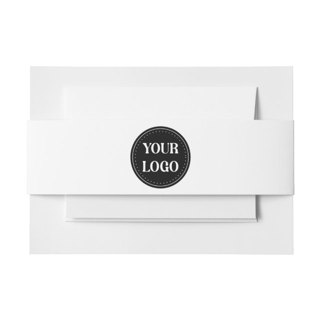 Sleek, contemporary, polished,& customizable invitation belly band (Front Example)