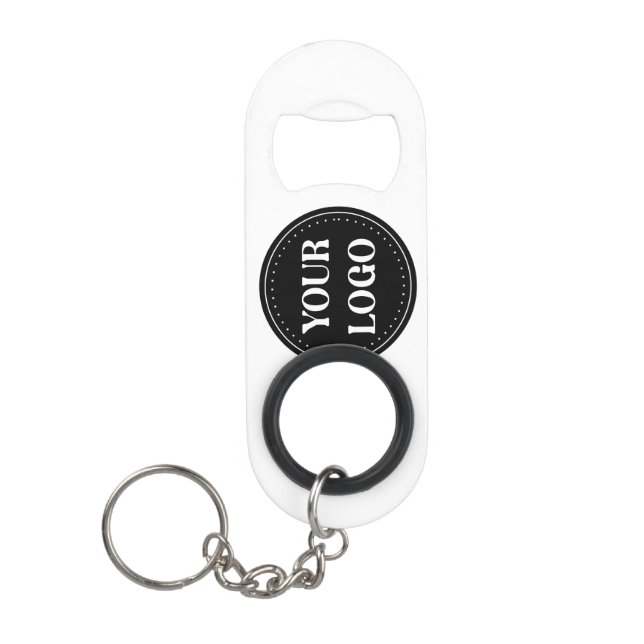 Sleek, contemporary, polished,& customizable keychain bottle opener (Front)