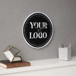 Sleek, contemporary, polished,& customizable large clock<br><div class="desc">EVERYONE CAN USE THIS DESIGN.You are free to add,  edit,  or resize the logo,  photo,  text,  and colours as you choose.Many thanks.</div>