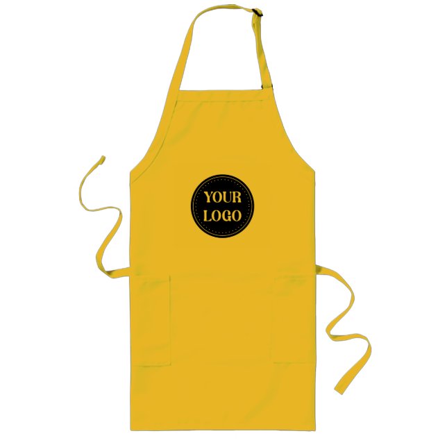 Sleek, contemporary, polished,& customizable long apron (Front)