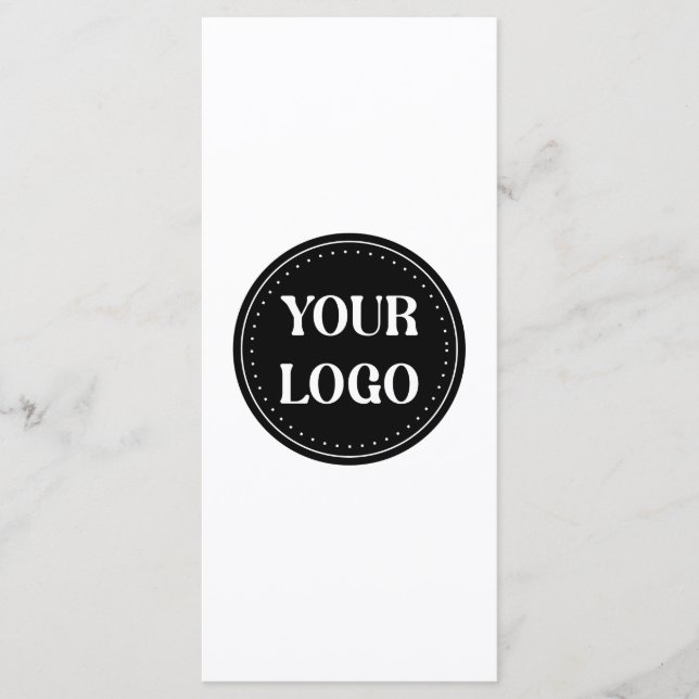 Sleek, contemporary, polished,& customizable menu (Front)