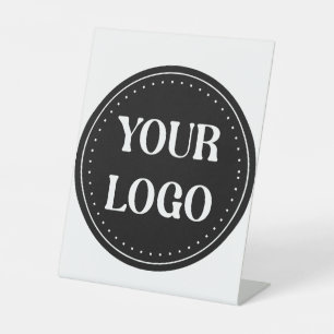 Sleek, contemporary, polished,& customizable pedestal sign