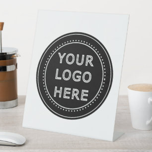 Sleek, contemporary, polished, & customizable. pedestal sign