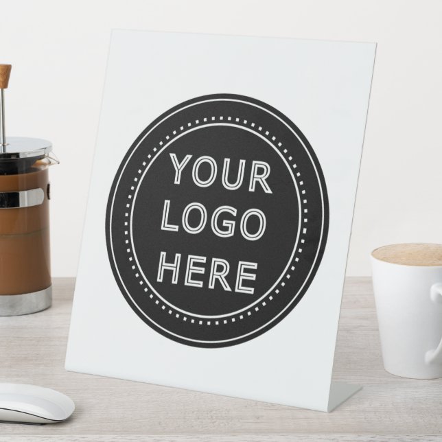 Sleek, contemporary, polished, & customizable. pedestal sign (In SItu)