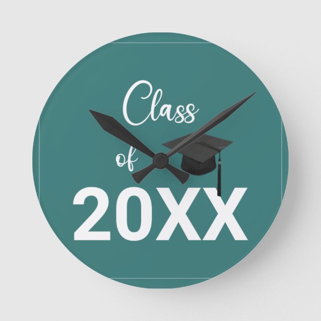 Sleek, contemporary, polished, & customizable. round clock (Front)