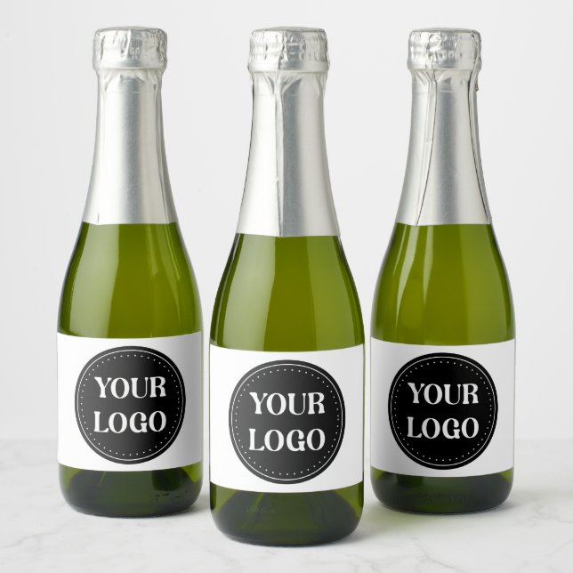 Sleek, contemporary, polished,& customizable sparkling wine label (Bottles)