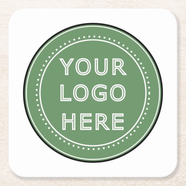 Sleek, contemporary, polished,& customizable. square paper coaster (Front)