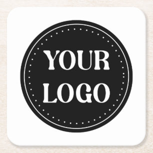 Sleek, contemporary, polished,& customizable square paper coaster