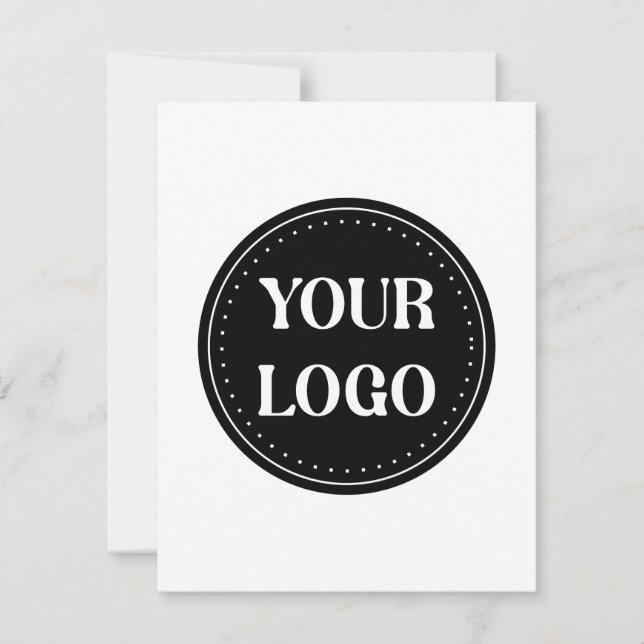 Sleek, contemporary, polished,& customizable thank you card (Front)