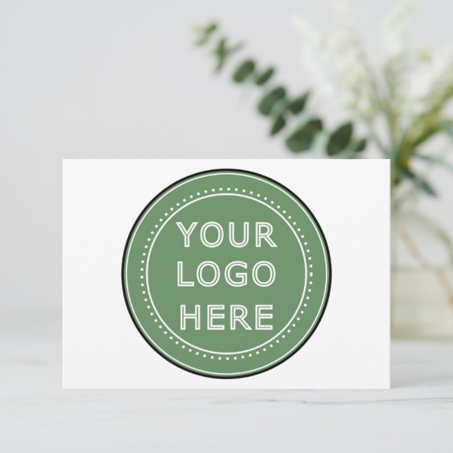 Sleek, contemporary, polished, & customizable. thank you card (Standing Front)