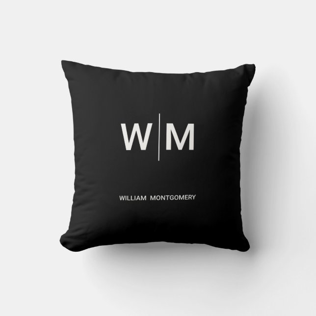 Sleek, contemporary, polished, & customizable. throw pillow (Front)