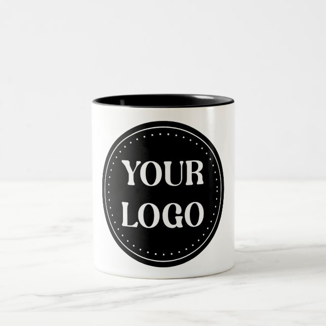 Sleek, contemporary, polished,& customizable Two-Tone coffee mug (Center)