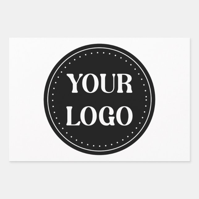 Sleek, contemporary, polished,& customizable wrapping paper sheet (Front)