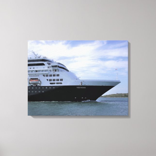 Sleek Cruise Ship Bow Canvas Print (Front)