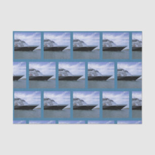 Sleek Cruise Ship Bow Tissue Paper