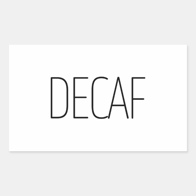 Sleek Decaf Coffee Sticker (Front)