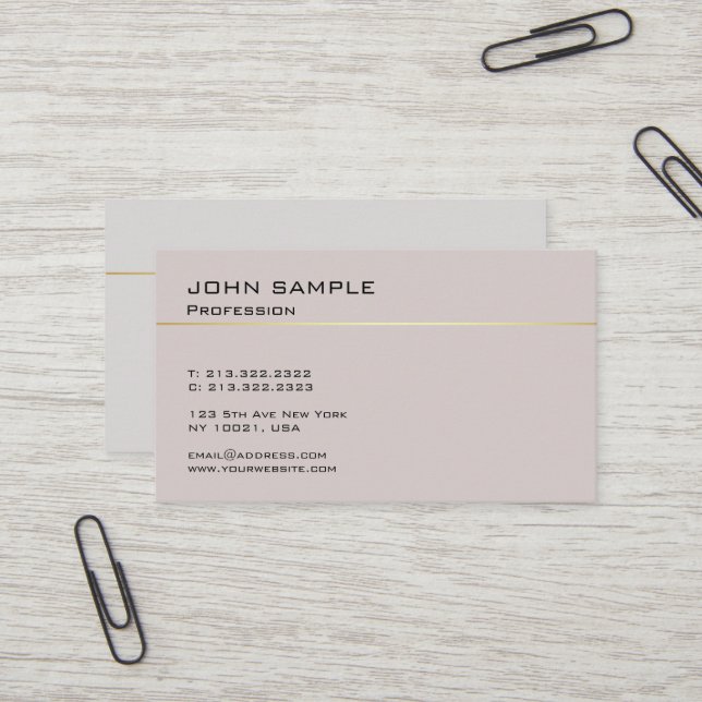 Sleek Design Professional Elegant Harmonic Colours Business Card (Front/Back In Situ)