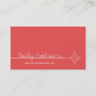 Sleek Diamond Business Card, Bright Pink Card