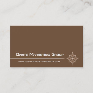 Sleek Embellished Diamond Business Card, Mocha Card