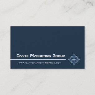 Sleek Embellished Diamond Business Card, Navy Card