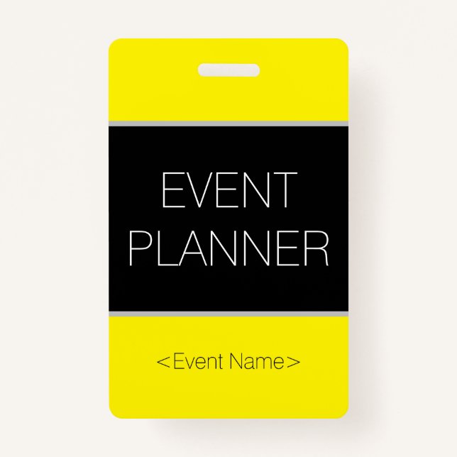 Sleek "EVENT PLANNER" Badge (Front)