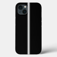 Sleek Faded White Stripe on Black