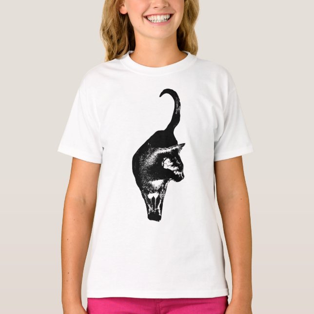 Sleek Feline Motion T-Shirt (Front)
