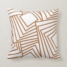 Sleek geometric pattern white with copper accent