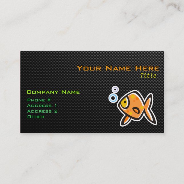 Sleek Goldfish Business Card (Front)