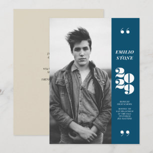 Sleek Grad Graduation Invitation