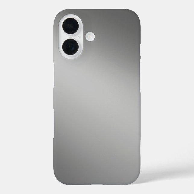 Sleek Gray Ombre – iPhone 16 Case (Back)