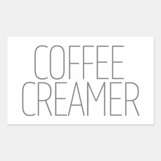 Sleek Grey Coffee Creamer Sticker