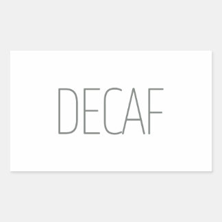 Sleek Grey Decaf Coffee Sticker