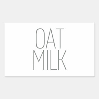Sleek Grey Oat Milk Sticker