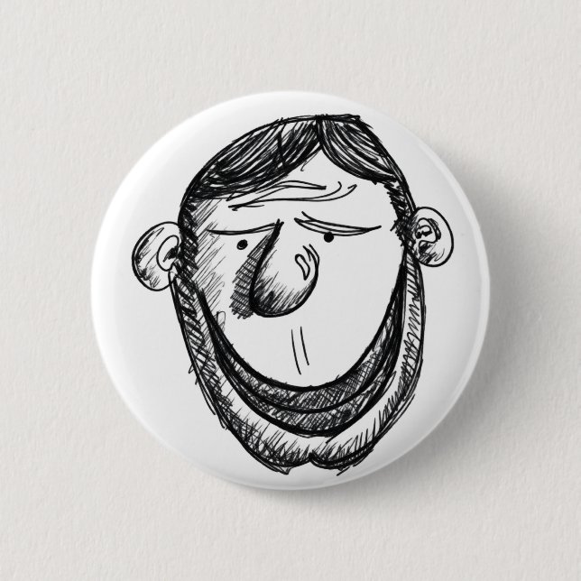 Sleek guy 2 inch round button (Front)