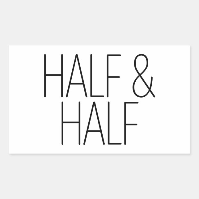 Sleek Half & Half Sticker (Front)