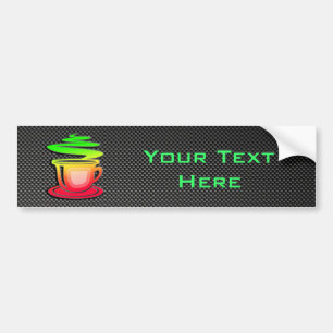 Sleek Hot Coffee Bumper Sticker