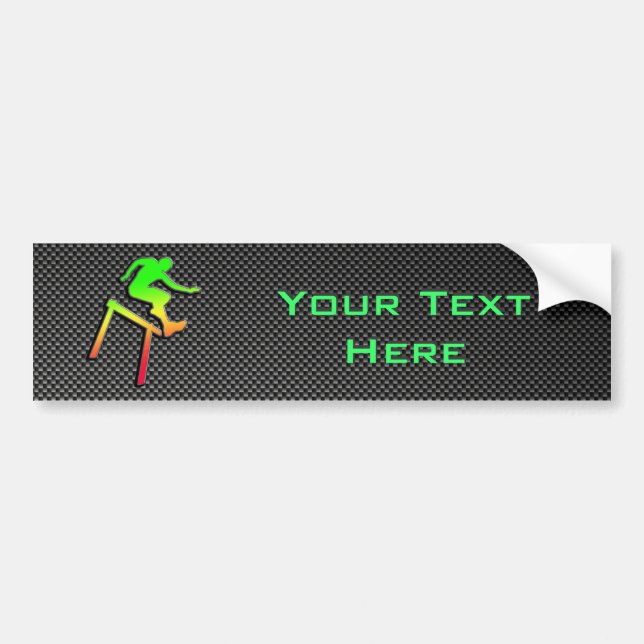 Sleek Hurdler Bumper Sticker (Front)